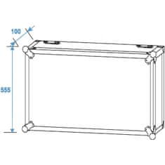 Roadinger Rack Profi 15HE, hloubka 45cm, 9mm