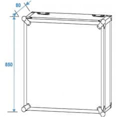 Roadinger Rack Profi 18HE, hloubka 45cm, s kolečky, 9mm