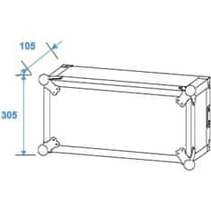 Roadinger Rack pro zesilovač PR-2ST, 6HE