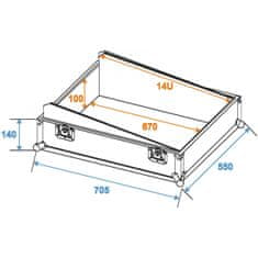 Roadinger Mixer Case Pro B 19" 14HE, černý