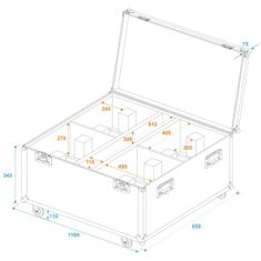 Roadinger Flightcase 4x THA-250F