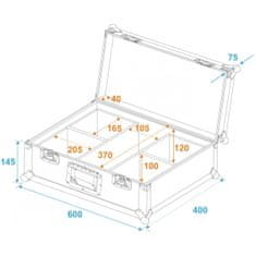 Roadinger Flightcase pro 4x LED IP PAR 3x12W HCL