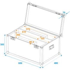 Roadinger Transportní Case pro 2x Eurolite LED PLL-360 LED reflektor