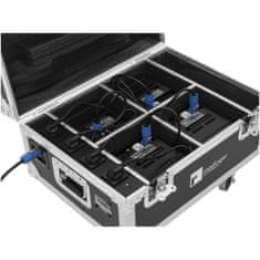 Roadinger transportní case pro 4x AKKU UP-4 QuickDMX s dobíjením