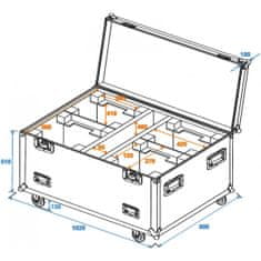 Futurelight Transportní case pro 4x DMH90/150/DMB60/PLB230