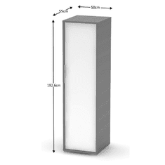 BPS-koupelny Věšáková skříň, grafit / bílá, RIOMA NEW TYP 20