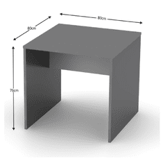 KONDELA Psací stůl, grafit / bílá, RIOMA NEW TYP 17