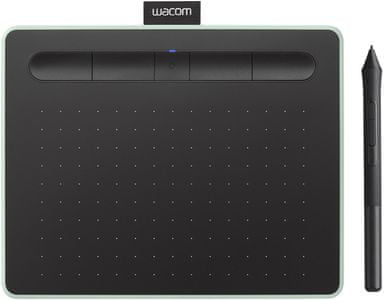 Wacom Intuos S Bluetooth, pistáciová (CTL-4100WLE) 2540 LPI 4 096 úrovní přítlaku stylus 2 tlačítka