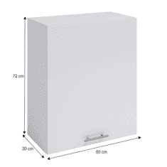KONDELA Horní skříňka, bílá, levá, FABIANA W - 60