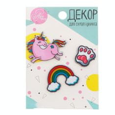 Kraftika Plastové dekorace pro scrapbooking, kouzelný jednorožec