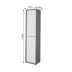 BPS-koupelny Vysoká policová skříň, grafit/bílá, RIOMA NEW TYP 06