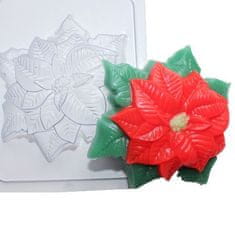 Kraftika Forma na mýdlo - vánoční hvězda vánoční květina plast