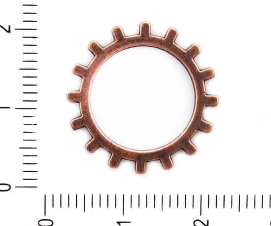 Kraftika Kovový konektor na náramky, starožitný měděný vzhled