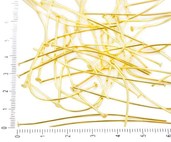 Kraftika Kovové ketlovací nýty s plochou hlavičkou, pozlacené
