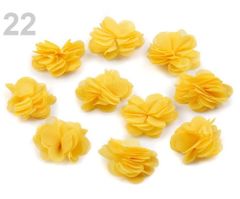 Kraftika 2ks cyber yellow květina 30mm k přišití nebo přilepení