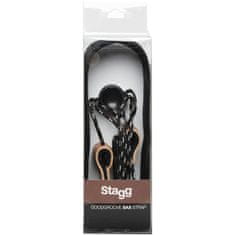 Stagg SAX STRAP4 BK, popruh pro saxofon, černý