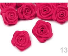Kraftika 10ks paradise pink saténová růžička 15mm