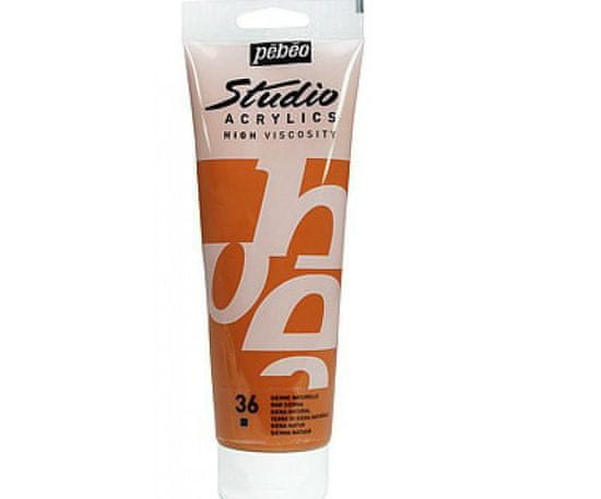 Pébéo Akrylová barva studio acrylics hnědá sienna 100ml,