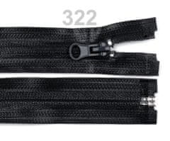 Kraftika 50ks black voděodolný zip šíře 6mm délka 85 cm spirálový