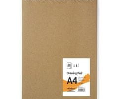 Kraftika Skicák kroužkový drawing pad (190g/m2, 30 listů) a4