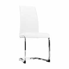 KONDELA Jídelní židle, bílá/chrom, VATENA