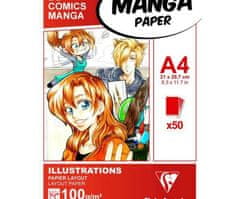 Clairefontaine Papíry na ilustraci manga bílé bez rámečků (100g/m2