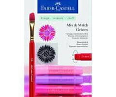 Faber-Castell Pigmentové barvy gelatos červená sada (4ks) +