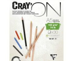 Clairefontaine Skicák cray'on bílý (160g/m2, 30ks) a5,