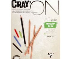 Clairefontaine Skicák cray'on bílý (160g/m2, 30ks) a3,