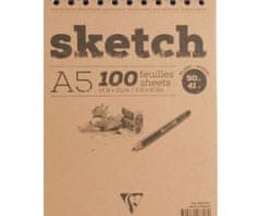 Clairefontaine Skicák sketch bílý (90g/m2, 100ks) a5,