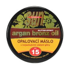 SUN Vital Opalovací máslo Glitter effect s BIO arganovým olejem SPF 15 SUN  200 ml