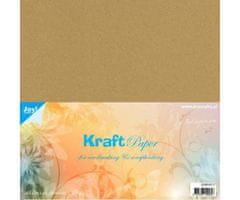 Kraftika Kartonový papír 30,5x30,5cm hnědý kraft 220g/m2 (20ks)