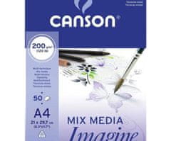 canson Skicák na mokré technikyl imagine (200g/m2, 50ks) a4