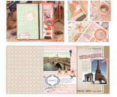 Kraftika Sada na scrapbooking, růžová, oranžová, zelená, zlatá