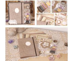 Kraftika Sada pro scrapbooking, růžově, hnědé, černé, zlaté pásky