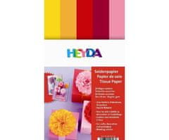 HEYDA Hedvábný papír červeno žluté odstíny 50x70cm (10ks)