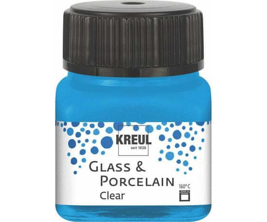 Kraftika Barva na sklo a porcelán kreul clear vodní modrá 20 ml