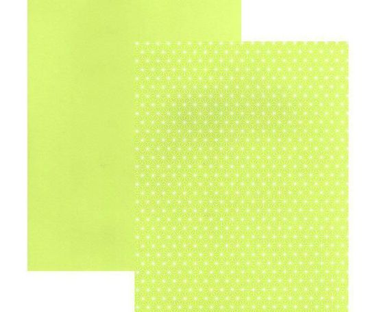 HEYDA Papír hladký a4 zářivě zelený s hvězdičkami 200g/m2
