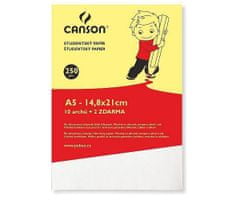 canson Skicák studenstký 250g (12ks) a5, canson, školní skicáky