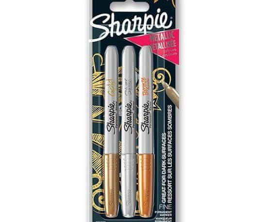 Sharpie Permanentní popisovače fine sada metalické barvy