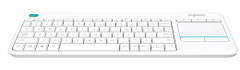 Logitech Wireless Touch Keyboard K400 Plus US bílá (920–007146)