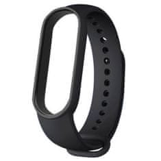 BStrap Silicone řemínek na Xiaomi Mi Band 5/6/7, black