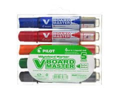 Pilot Popisovače "V-Board Master" na bílou tabuli – sada, 5 barev, kuželový hrot, 2,3 mm, WBMA-VBM-M-S5