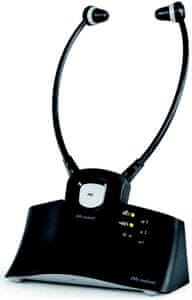 moderní analogová digitální tv sluchátka meliconi hp easy steto digital bezdrátová usb nabíjení základny výdrž 8 h na nabití dosah 20 m pohodlná ergonomicky tvarovaná dva vstupy