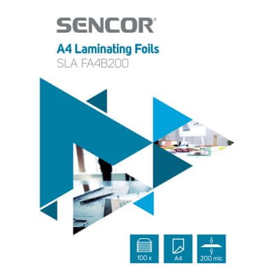 Sencor SLA FA4B200 laminovací folie formát A4 100 ks 