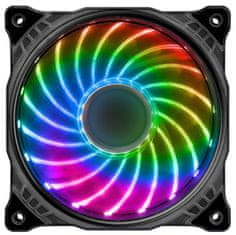 Ventilátor LED 12cm RGB (18 Leds) full colors