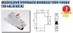 Bonega Vypínač modulární instalační na DIN lištu 32A 3-pólový 05-3032001 PEP 10V63 Bonega