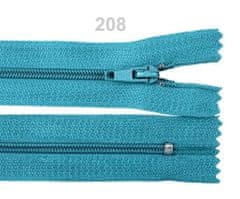 Kraftika 1ks cyan blue spirálový zip šíře 3mm délka 18cm autolock