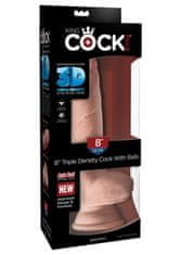 Pipedream Pipedream King Cock 8" Triple Density Cock With Balls flesh