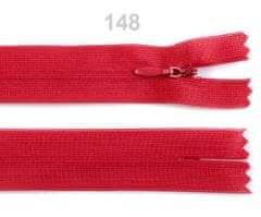 Kraftika 1ks high risk red spirálový zip skrytý šíře 3mm délka 35cm